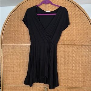 Rolla Coster Black Mini Wrap Dress
